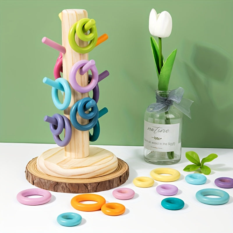 Wooden Rainbow Macaron Shape Sorting Toy