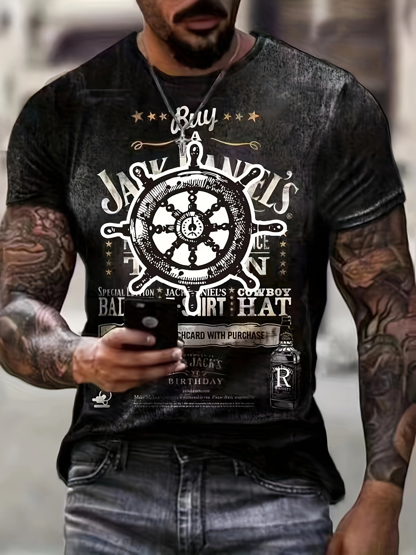 Clock 3D Print Men's Graphic Tee for Summer