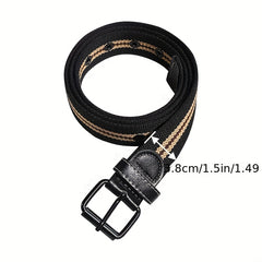Canvas Belt Men's Decorative Jeans Punching Belt for Young Students