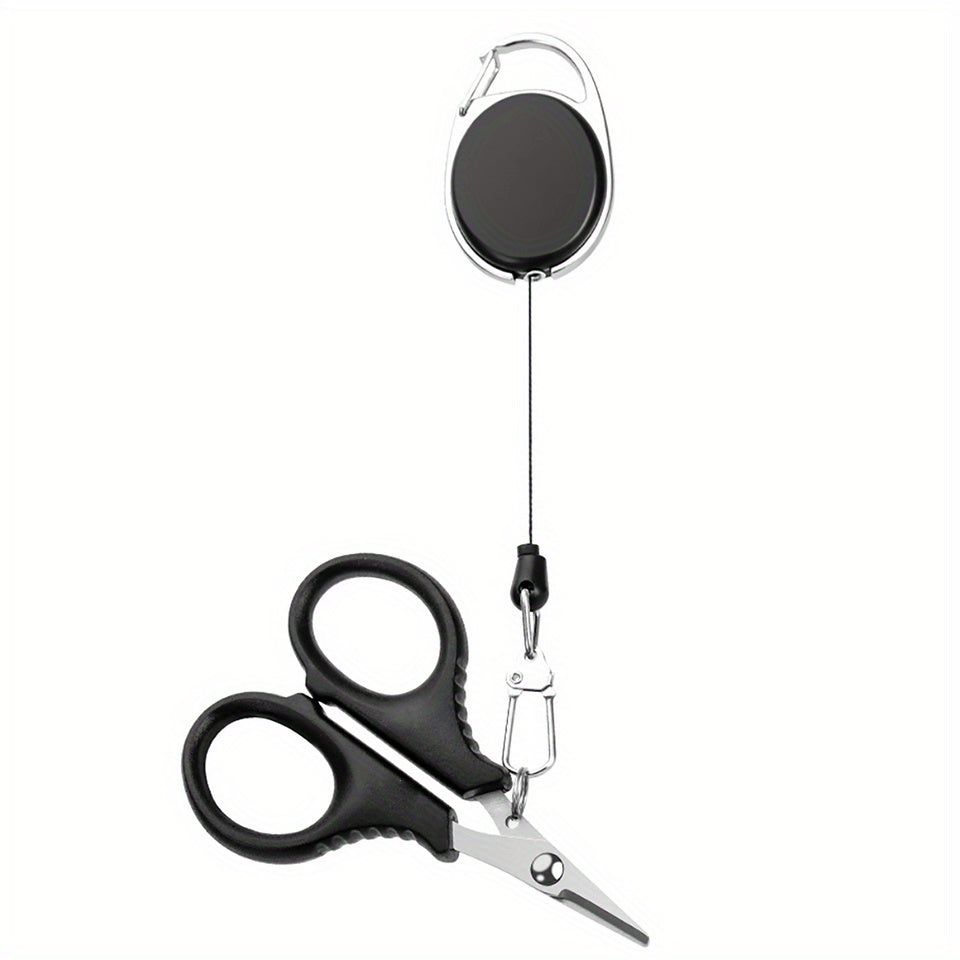 Retractable Lanyard Fishing Scissors Stainless Steel Outdoor Accessories