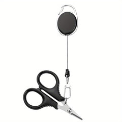 Retractable Lanyard Fishing Scissors Stainless Steel Outdoor Accessories