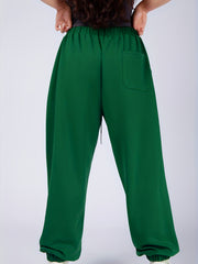  Casual Sports Pants Women's Plus Stitching Elastic Drawstring