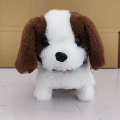 Plush Puppy Dog Electronic Toy Walking Barking Tail Wagging