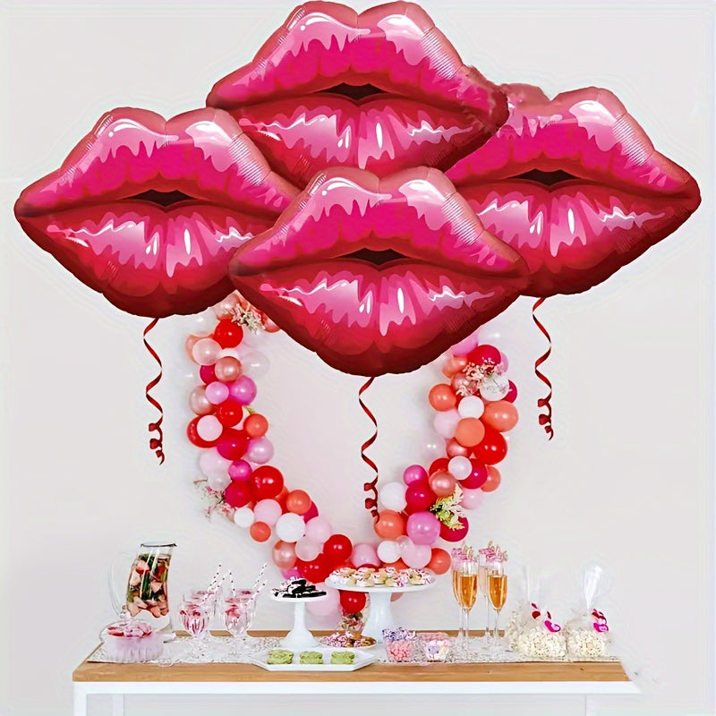 3pcs Lipstick Balloon Set Birthday Party Decoration