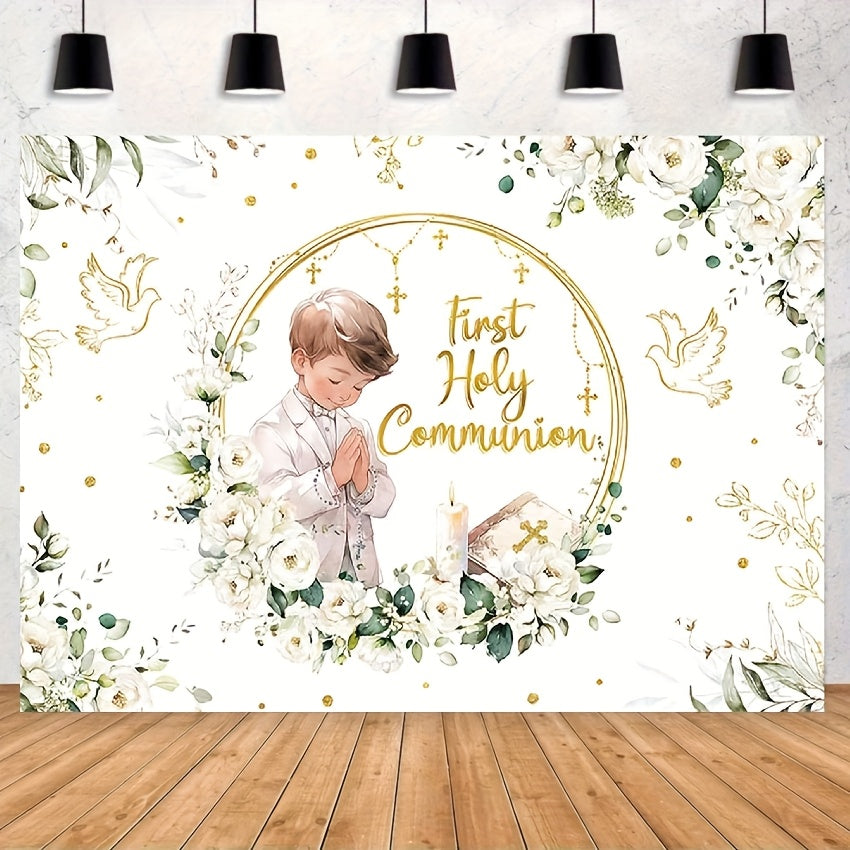 Vinyl Baptism Backdrop Portrait Photography