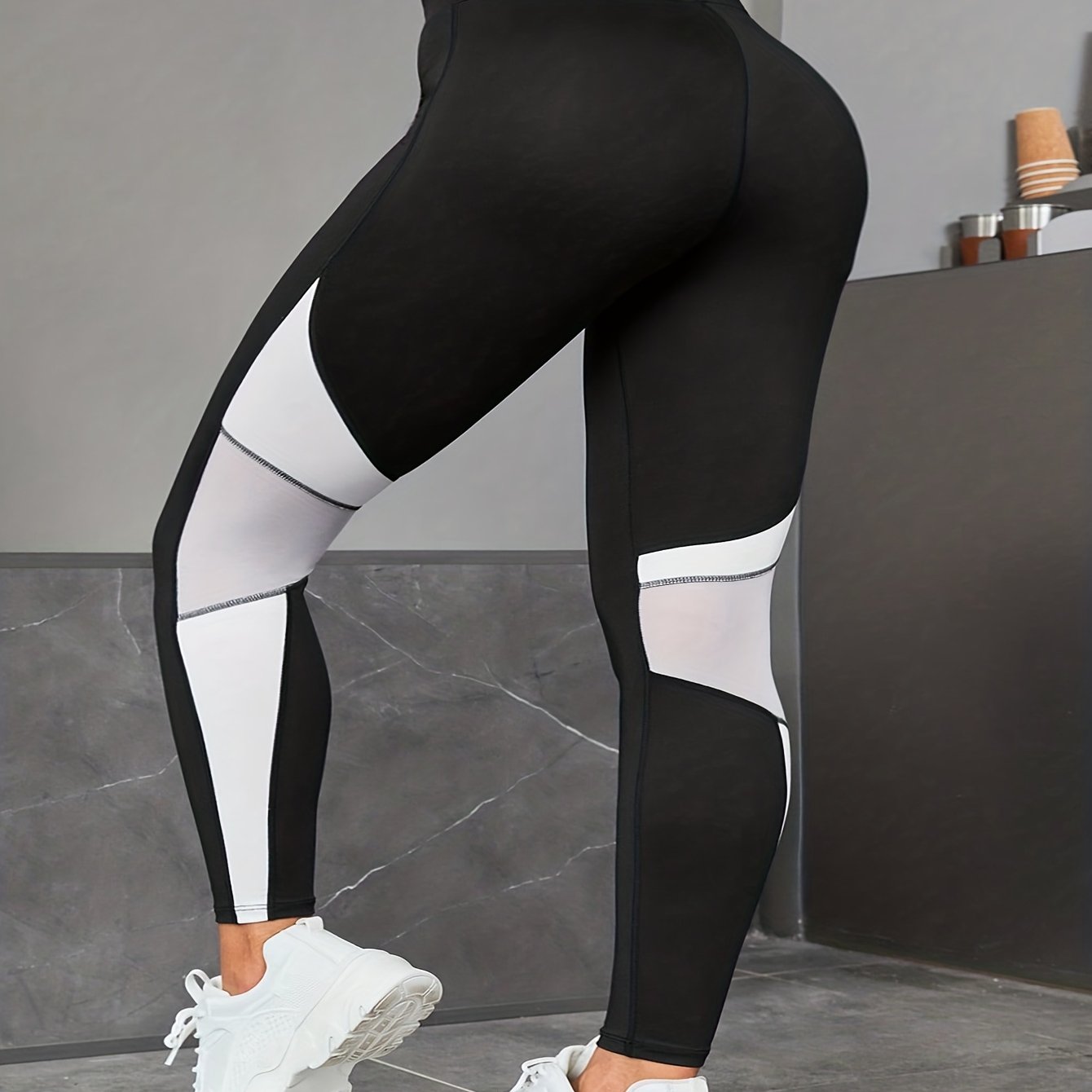  Colorblock High Waisted Sports Leggings