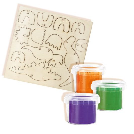 Dough Dinosaurs Wooden Skeletons Set