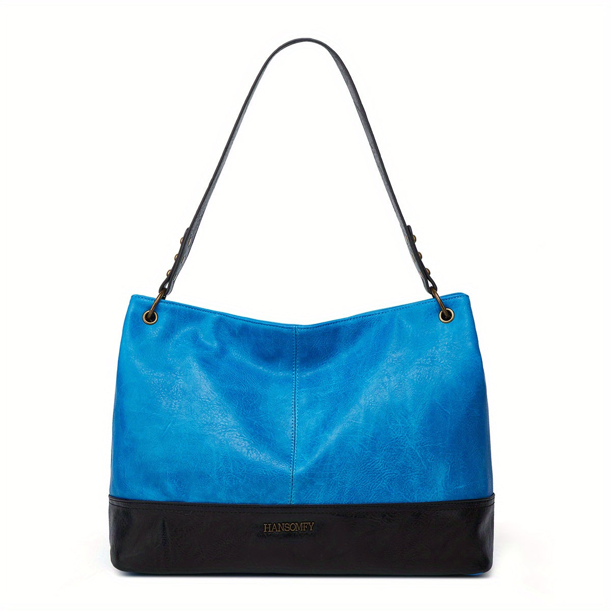 Retro Colorblock Tote Shoulder Bag Large Capacity Minimalist Bag Storage Bag