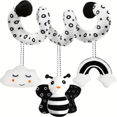 Newborn Spiral Hanging Plush Toy for Stroller, Car Seat, Bed