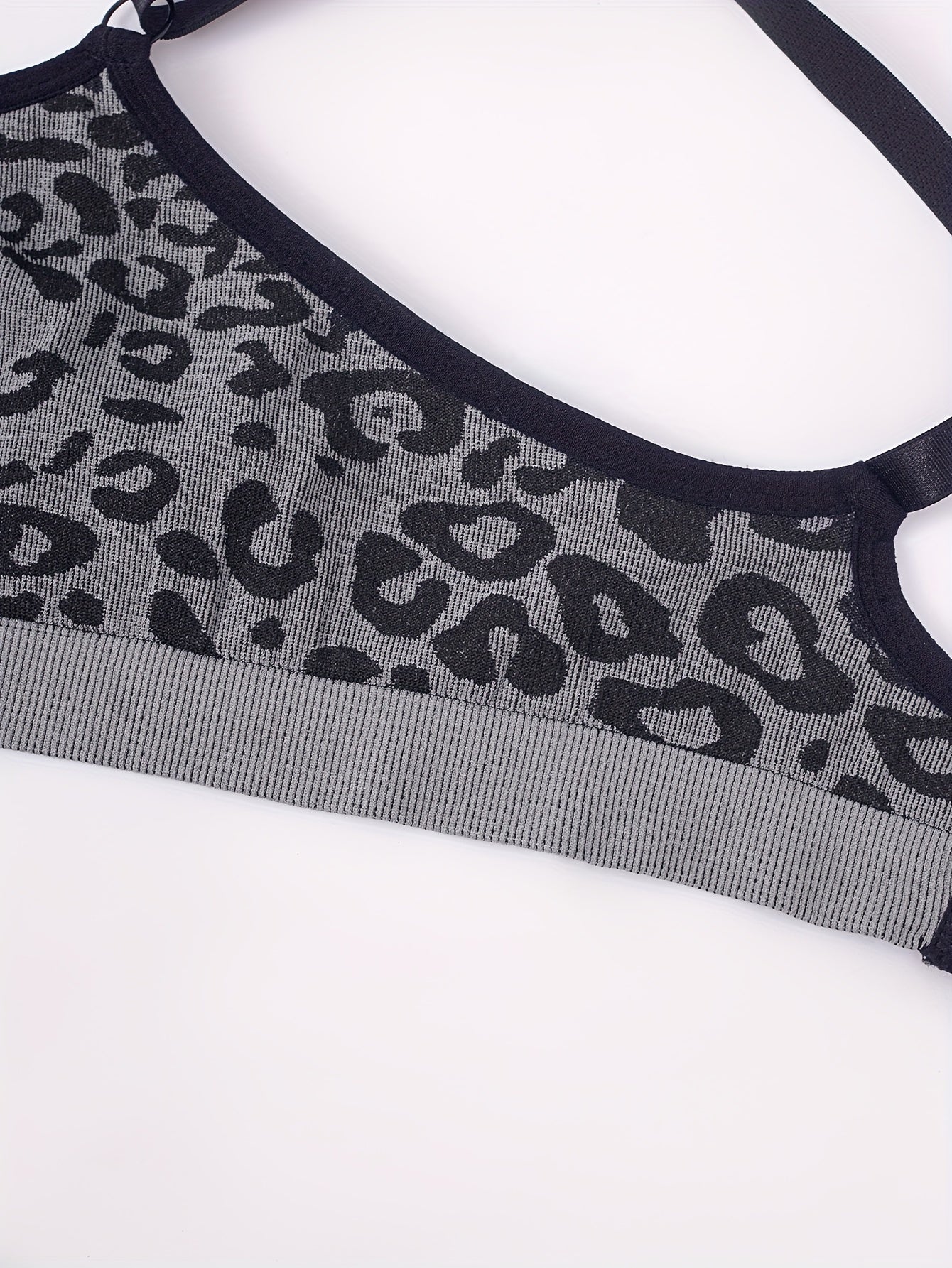 3pcs Leopard Wireless Bralettes Comfy & Breathable Intimates Bra