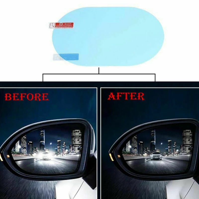 2pcs Anti Rain Clear Film Stickers for Car Rear Lenses