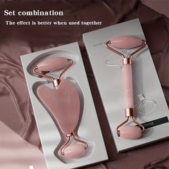 Facial Tools Set: Face Roller & Gua Sha for Skin Care & Self Care