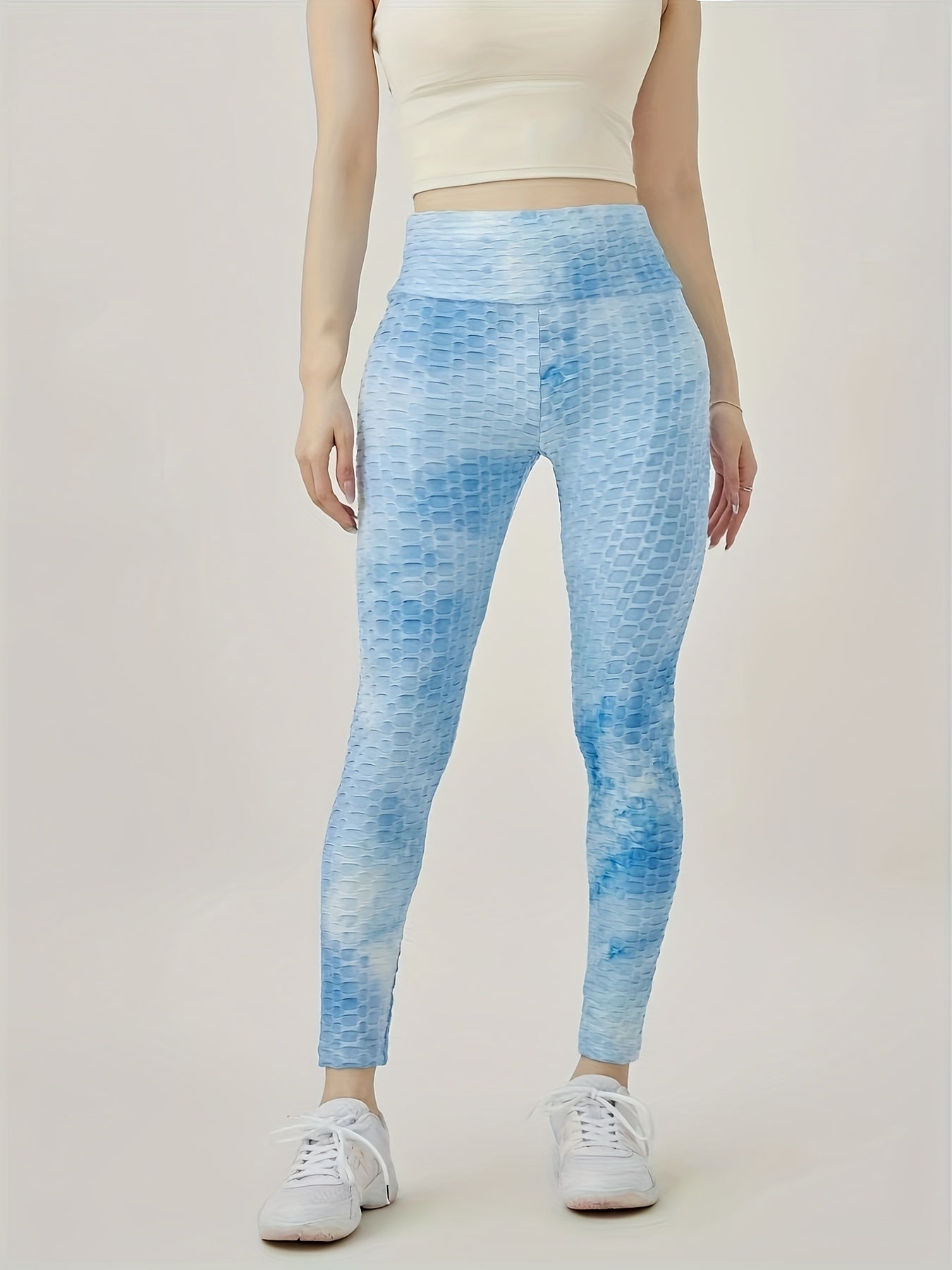  Tie Dye Ruched Hip Lifting Yoga Leggings