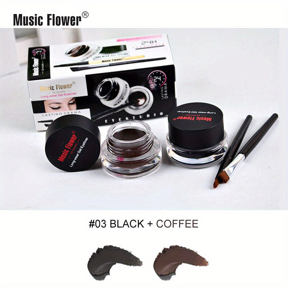 Waterproof Gel Eyeliner Cream Set with Brushes