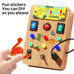 Wooden Dinosaur Chessboard Toy with Music