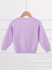Girls' Embroidery Button Down Knit Cardigan Sweater