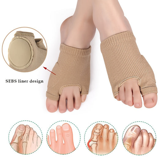 1pc Universal Split Toe Stocking Front Palm Pad Compression Toe Separator