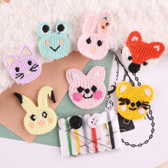 8pcs Plush Cartoon Animal Patches for Girls Clothing