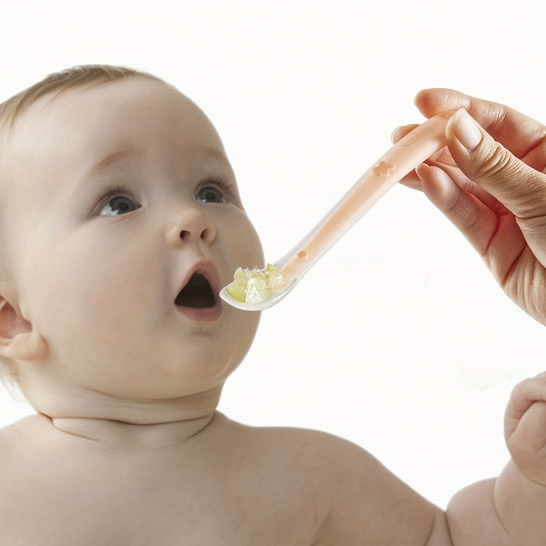 Matte Soft Touch Liquid Silicone Baby Spoon BPA-Free