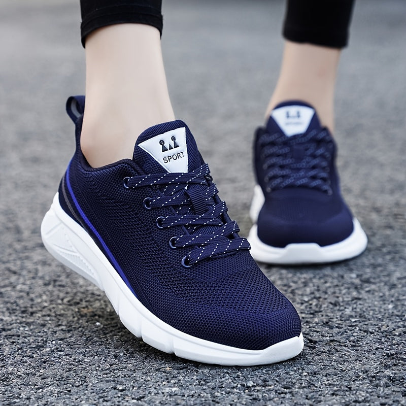 Women's Breathable Mesh Sneakers Low Top Lace Up Sport Running Walking Shoes