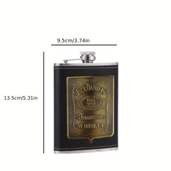 8oz Stainless Steel Square Flask - Perfect Gift for Family Friends and Christmas