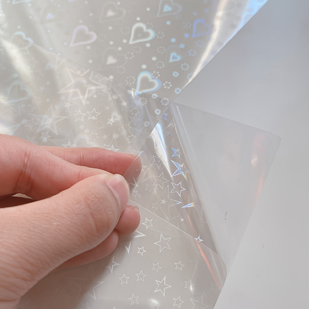 Laser PVC Stickers Creative Waterproof Rainbow Reflective Stickers