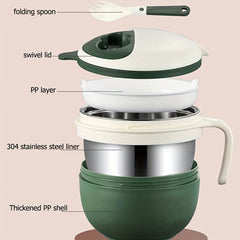 Stainless Steel Instant Noodles Bowl Large Capacity Dorm Lunch Box