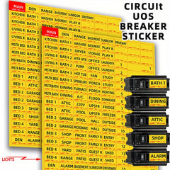 Circuit Breaker Sticker Set 129pcs Fuse Box Identification Reminder Sticker