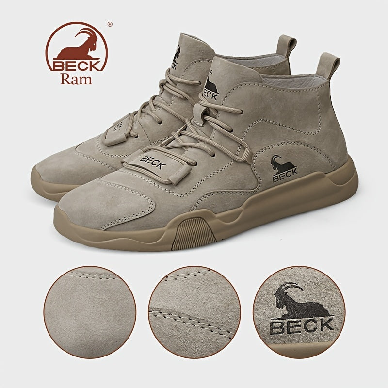 Men's Leather High Top Winter Casual Shoes