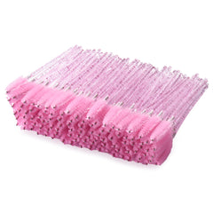 100Pcs Crystal Mascara Wand Eyelash Brush Eyebrow Applicator