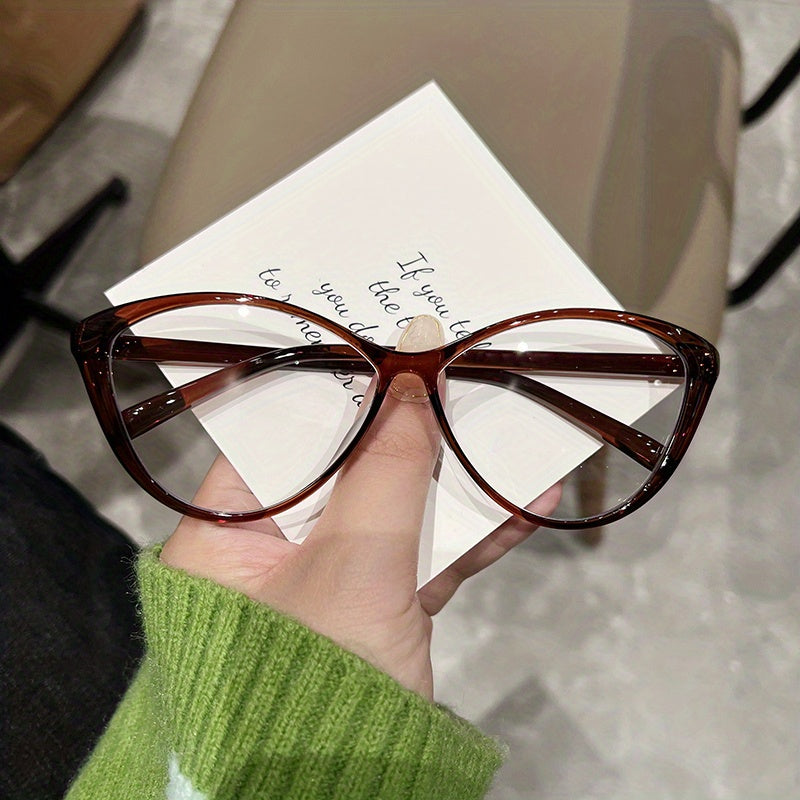 Cat Eye Transparent Frame Light Blocking Glasses For Women Unisex