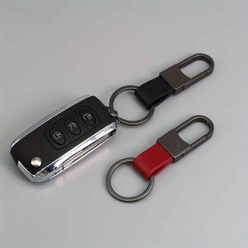 Leather Car Key Chain Anti-lost Key Ring