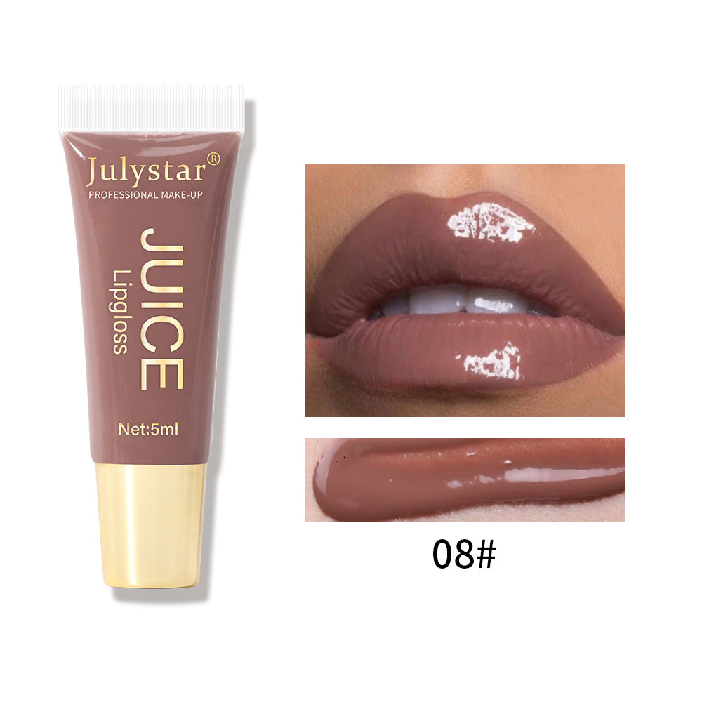Matte Dewy Finish Lip Gloss Hydrating Moisturizing Smudge Proof Bright