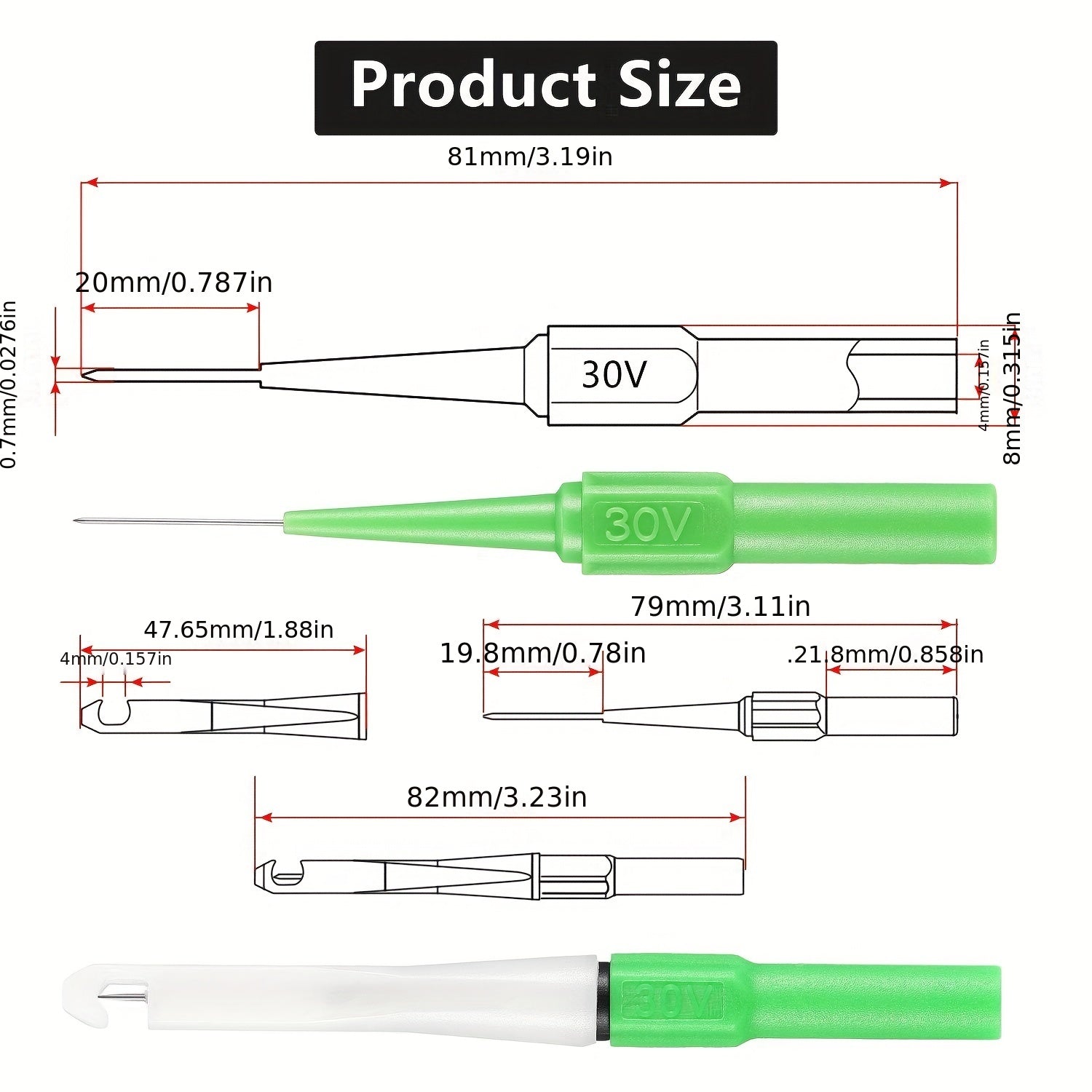 Automotive Wire Piercing Probes Kit for Car Testing