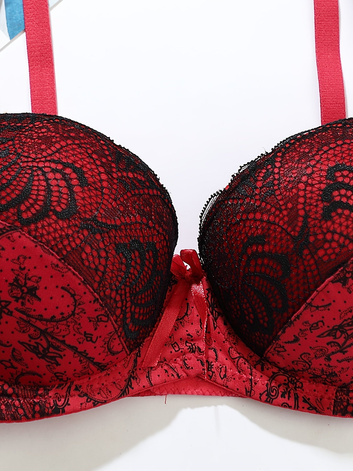 Lace Push Up Bra Comfy & Colorblock Women's Lingerie
