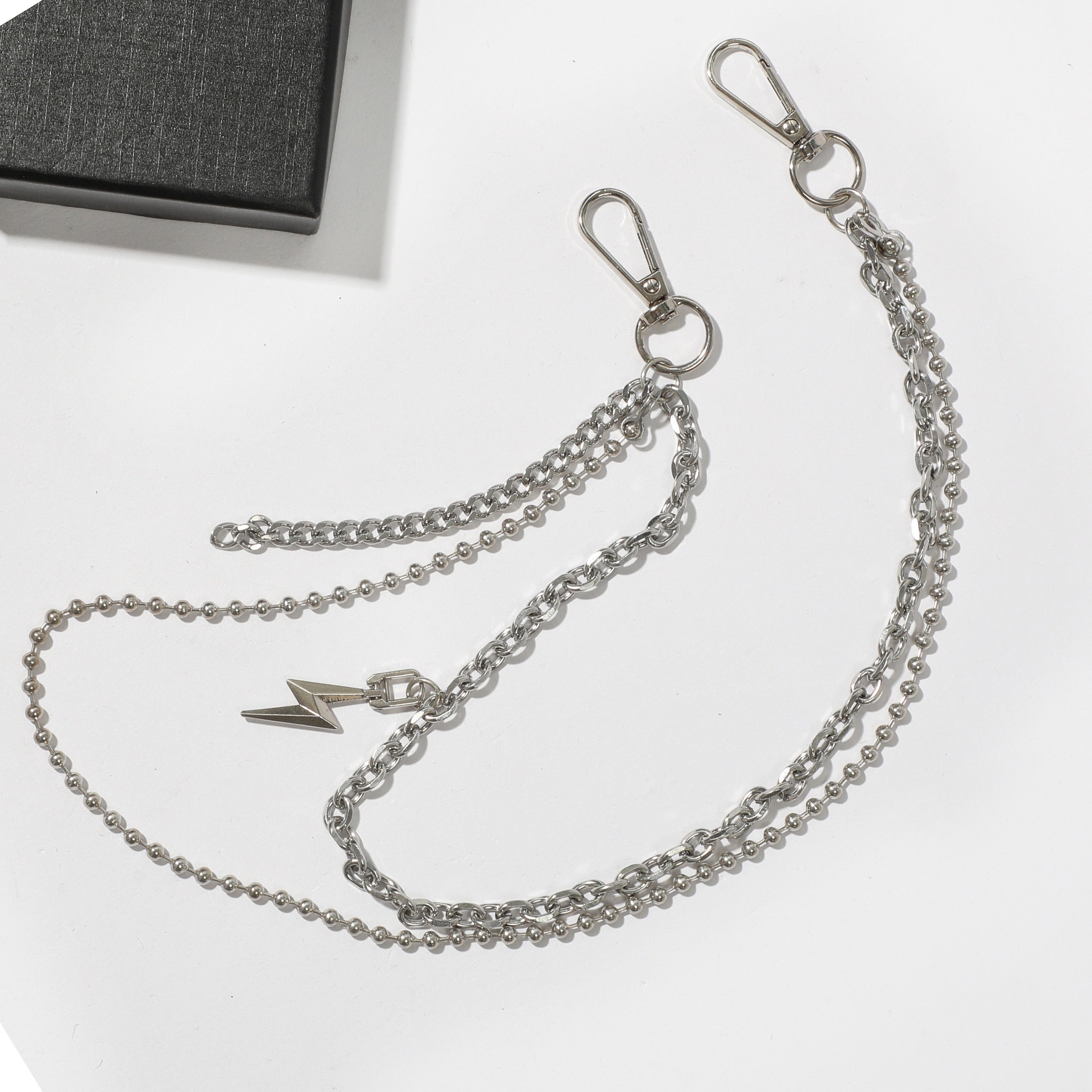 Men's Lightning Necklace Pants Chain with Beads