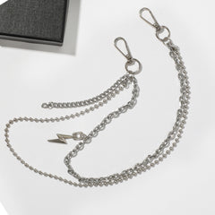Men's Lightning Necklace Pants Chain with Beads
