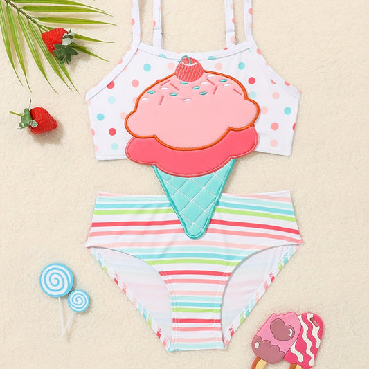 2pcs Toddler Girls Bikini Tankini Swimsuit Set for Beach Fun