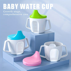 Baby Plastic Water Cup 150ml Double Handle Anti Choke Feeding Supplies