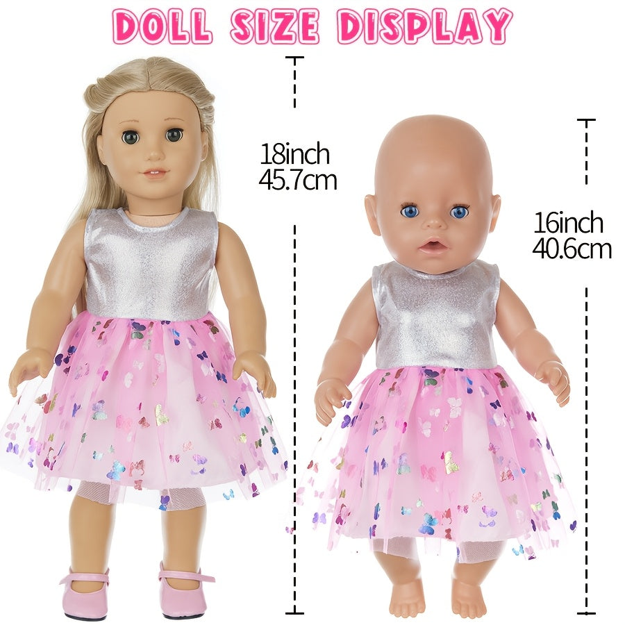 18 Inch Doll Sequin Tulle Skirt Set Doll Clothes