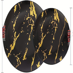 60pc Golden Disposable Plates for Halloween Thanksgiving Christmas