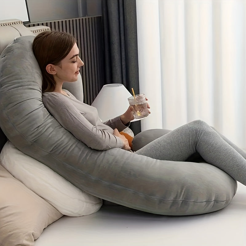 Crystal Velvet Pregnancy Pillow C-Shaped Support Belly Pillow