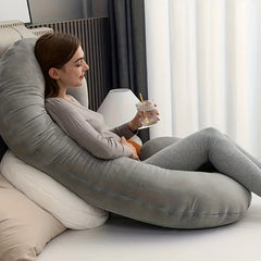 Crystal Velvet Pregnancy Pillow C-Shaped Support Belly Pillow