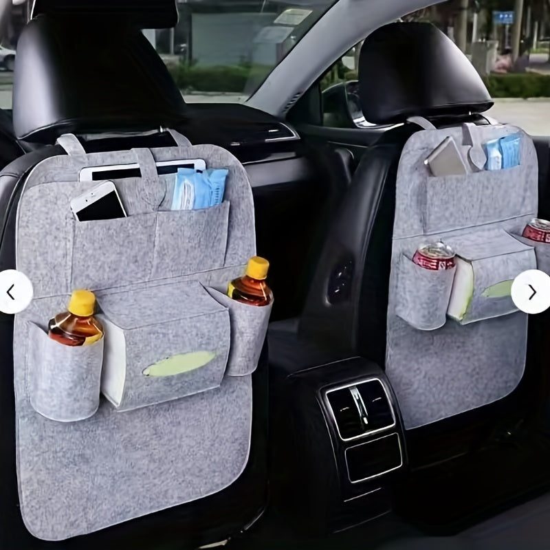 Car Seat Storage Bag Felt Organizer for Bottles Phones Tissues