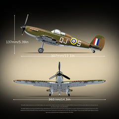 682pcs Military Airplane Model Building Blocks Toy Vintage Fighter Plane