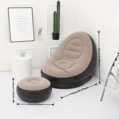 Thick Flocking Inflatable Sofa Comfortable Nap Lounge Chair