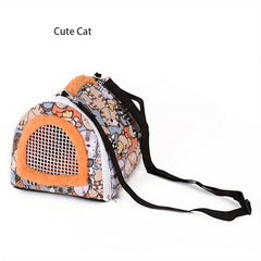 Cartoon Graphic Pet Outing Carrier Bag For Small Pets
