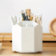 360 Rotating Makeup Brush Organizer Desktop Storage Box