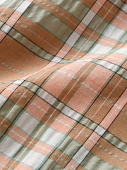 Boys Plaid Short Sleeves Shirt Preppy Style For Summer Kids Clothes