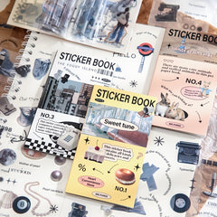 20pcs PET Flat Sticker Retro Literary Theme DIY Journal Decoration
